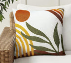 Merrycolor Boho Abstract Pillow Covers 18x18 Tufted Mid Century Modern Throw Pillows Textured Aesthetic Pillow Cases Bohemian Boho Pillows Decorative Throw Pillows Cover for Bed Couch Sofa