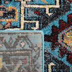 SAFAVIEH Area Rug 4x6 - Vintage Hamadan Collection - Light Blue & Black, Traditional Persian Design, Non-Shedding & Easy to Clean, Ideal for Living Room, Bedroom, Dining Space (VTH211M)