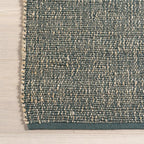 Nuloom Elfriede Handmade, Green/Natural, 8'6" x 11'6", Solid, Rustic, Jute, Soft and Textured, High Traffic, Stain Resistant, Easy Clean, Durable Area Rug for Bedroom, Living Room, Dining, Den, Foyer
