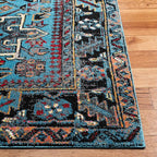 SAFAVIEH Area Rug 8x10 - Vintage Hamadan Collection - Large - Light Blue & Black, Traditional Persian Design, Non-Shedding & Easy to Clean, Ideal for Living Room, Bedroom, Dining Space (VTH211M)