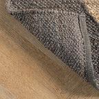 nuLOOM Pandora Diamond Jute Area Rug - 6x9, Black/Ivory, Global Inspired for Dining, Living, Kitchen