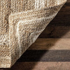 nuLOOM Rikki Coastal Braided Jute Area Rug, 8x10, Off-white