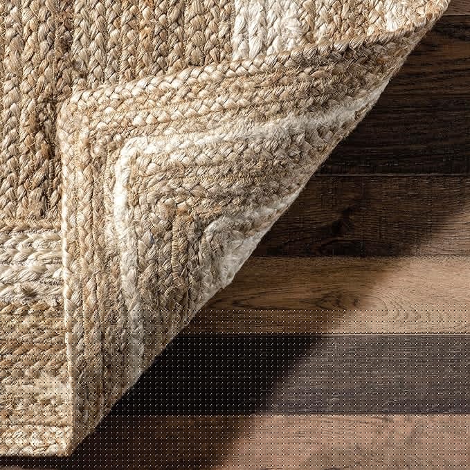 nuLOOM Rikki Coastal Braided Jute Area Rug, 8x10, Off-white