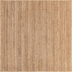 Unique Loom Braided Jute Collection Area Rug - Dhaka (8' Square, Natural)