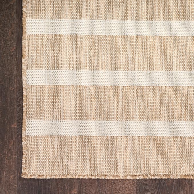 Nourison Home Positano Beige Ivory 5' x 7' Area Rug - Easy Clean, Non Shedding, Bed Room, Living Room, Dining Room, Kitchen (5' x 7')