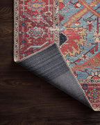 Loloi Loren Collection LQ-10 Blue/Red 7'-6" x 9'-6" Area Rug