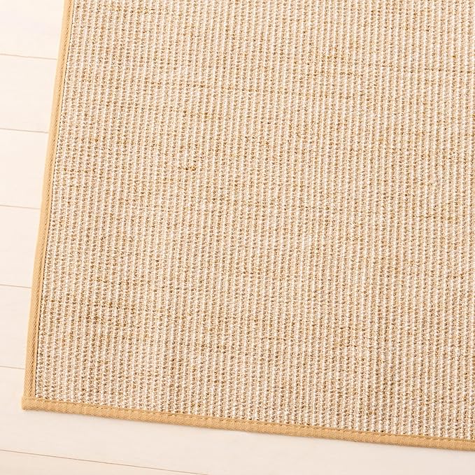 Martha Stewart SAFAVIEH x Collection Area Rug - 11' x 15', Beige & Ivory, Sisal & Jute, Ideal for Living Room, Bedroom, Dining Space (MSR9501C)