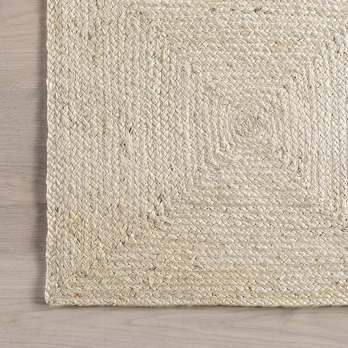 Rugs USA Juniper Tiled Jute Area Rug, 5x8, Ivory