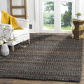 SAFAVIEH Area Rug 3x5 - Natural Fiber Collection - Charcoal, Handmade Jute, Braided Woven Design, Ideal for Entryway, Living Room, Bedroom (NF212C)