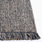SAFAVIEH Natural Fiber Collection Accent Rug - 4' x 6', Charcoal & Natural, Handmade Woven Fringe Jute, Ideal for High Traffic Areas in Entryway, Living Room, Bedroom (NF826H)
