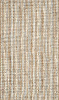 SAFAVIEH Area Rug 2x3 - Natural Fiber Collection - Grey & Natural Brown, Handmade Jute, Farmhouse Style, Chunky Textured Thick Pile (NF447K)