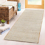 Savi Home Jute Cotton Handwoven Runner Rug 24"x72" - Natural Fiber Rustic Farmhouse Runner Rug - Vintage Boho Decor for Bedroom, Dining Room, Hallway & Office