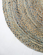 Unique Loom Braided Chindi Collection Casual Modern Natural Round Rug (6' 3 x 6' 3)
