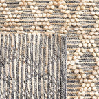 SAFAVIEH Natural Fiber Collection Accent Rug - 3' x 5', Natural & Black, Flat Weave Farmhouse Geometric Jute Design, Ideal for High Traffic Areas in Entryway, Living Room, Bedroom (NF382A)
