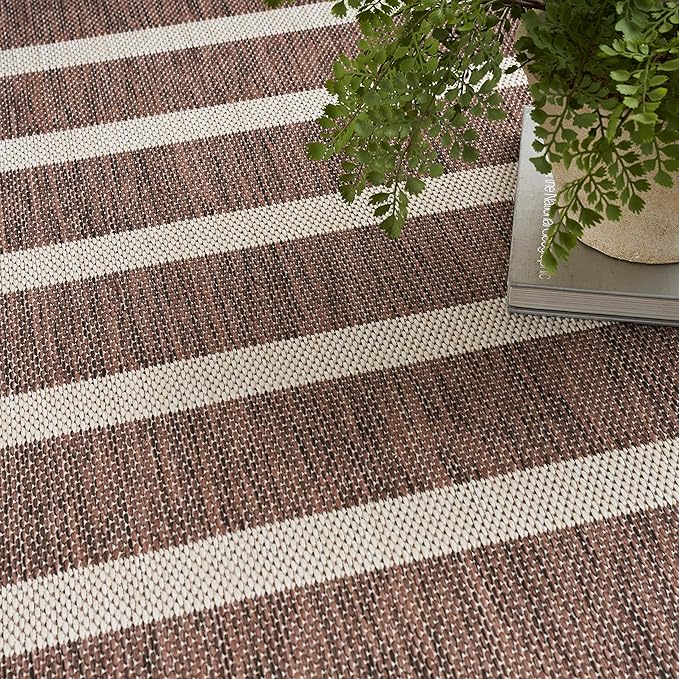 Nourison Home Positano Natural Ivory 5' x 7' Area Rug - Easy Clean, Non Shedding, Bed Room, Living Room, Dining Room, Kitchen (5' x 7')