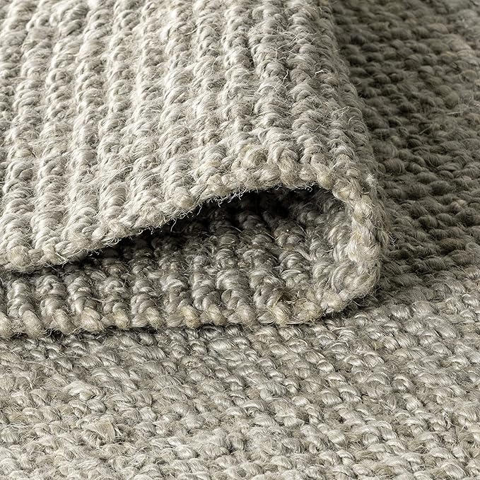 JONATHAN Y Pata Hand Woven Chunky Jute Gray Runner Rug, 2x14, Bohemian, Rustic, Cottage, Easy-Cleaning for Living Room, Bedroom, Kitchen, Non-Shedding (NRF102C-214)