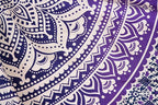 ANJANIYA Ombre Wall Hanging Bohemian Tapestry, Metallic Wall Art Bedspread, Psychedelic Hippie Mandala Dorm Décor for Hanging, Bedding, Beach Coverlet Curtain, Purple Blue, 54"X60"
