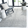 SAFAVIEH Natural Fiber Collection Area Rug - 6' x 9', Grey, Handmade Farmhouse Jute, Ideal for High Traffic Areas in Living Room, Bedroom (NF730F)