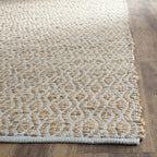 SAFAVIEH Cape Cod Collection 6' x 9' Silver / Natural CAP821J Handmade Flatweave Jute Area Rug