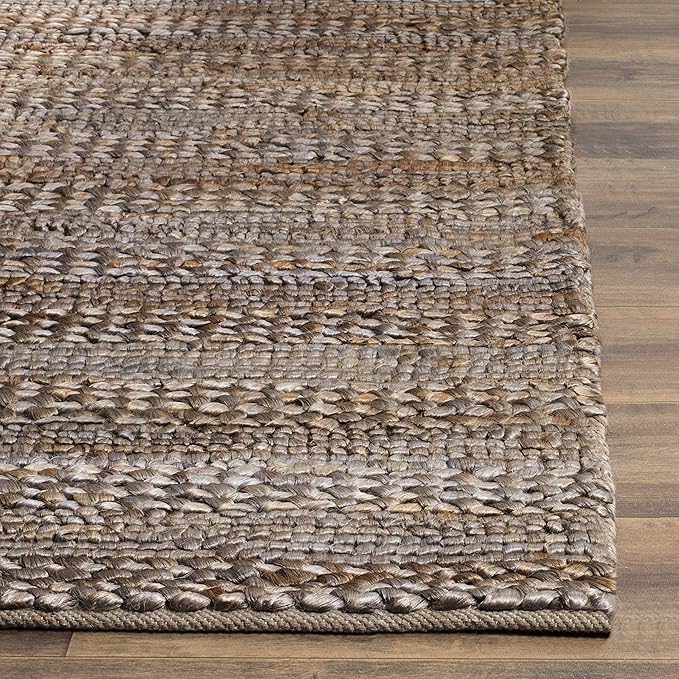 SAFAVIEH Area Rug 3x5 - Natural Fiber Collection - Beige, Handmade Jute, Braided Woven Design, Ideal for Entryway, Living Room, Bedroom (NF212B)