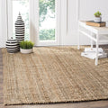SAFAVIEH Area Rug 5x8 - Natural Fiber Collection - Natural Brown, Handmade Jute, Farmhouse Style, Chunky Textured Thick Pile (NF447A)