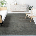 SAFAVIEH Area Rug 8x10 - Natural Fiber Collection - Large - Charcoal, Handmade Jute, Braided Woven Design, Ideal for Living Room, Bedroom (NF212C)