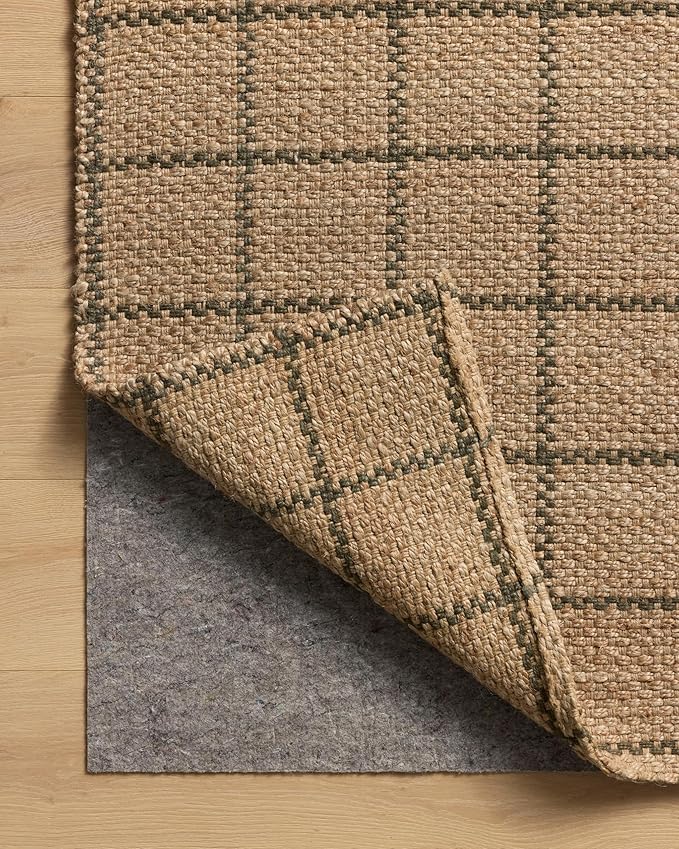 Loloi Chris Loves Julia Fletcher Collection FLE-01 Natural/Olive 8'-6" x 11'-6", .37" Pile Height, Area Rug
