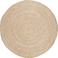 SAFAVIEH Natural Fiber Collection 11' Round Natural/Ivory NF804B Handmade Boho Farmhouse Country Braided Premium Jute Entryway Foyer Living Room Bedroom Kitchen Area Rug