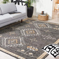 SAFAVIEH Kilim Collection X-Large Area Rug - 12' x 15', Black & Ivory, Handmade Flat Weave Jute, Ideal for High Traffic Areas in Living Room, Bedroom (KLM762Z)