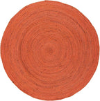 SAFAVIEH Natural Fiber Collection 3' Round Rust NFB901P Handmade Premium Jute Entryway Foyer Living Room Bedroom Kitchen Area Rug