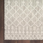 Nourison Home Positano Light Grey 4' x 6' Area Rug - Easy Clean, Non Shedding, Bed Room, Living Room, Dining Room, Kitchen (4' x 6')