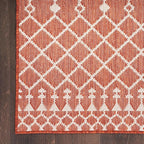 Nourison Home Positano Terracotta 7' x 10' Area Rug - Easy Clean, Non Shedding, Bed Room, Living Room, Dining Room, Kitchen (7' x 10')