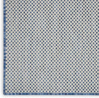 Nourison Home Courtyard Ivory Blue 7' x 10' Area Rug - Easy Clean, Non Shedding, Bed Room, Living Room, Dining Room, Kitchen (7' x 10')