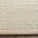 SAFAVIEH Area Rug 5x7 - Natural Fiber Collection - Marble & Linen Color, Sisal, Woven Design with Border (NF143B)