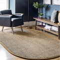 Nuloom Elijah Beige/Natural, 5' x 8' Oval, Basketweave, Seagrass, Soft and Textured, High Traffic, Stain Resistant, Easy Clean, Durable Area Rug for Bedroom, Living Room, Dining, Den, Foyer, Entryway