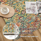RUGSURE Washable Area Rugs, 8' x 10' - 1/6 Thick - Stain & Water Resistant Non-Slip - Perfect Resistant Rug for Living Room, Bedroom, Nursery, Pet & Child Friendly, Vibrant Colors Rugs, Multicolor