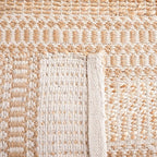 SAFAVIEH Natural Fiber Collection Accent Rug - 3' x 5', Ivory & Natural, Handmade Flat Weave Stripe Jute & Cotton, Ideal for High Traffic Areas in Entryway, Living Room, Bedroom (NFB652A)