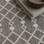 Nourison Home Positano Charcoal 7' x 10' Area Rug - Easy Clean, Non Shedding, Bed Room, Living Room, Dining Room, Kitchen (7' x 10')