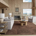 Rugs USA Juniper Tiled Jute Area Rug, 4x6, Dark Brown
