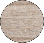 SAFAVIEH Cape Cod Collection Area Rug - 6' Round, Ivory & Beige, Handmade Denim & Jute, Ideal for Living Room, Bedroom, Home Office, Dining Space (CAP153A-6R)
