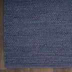 Nourison Home Natural Jute Navy 8' x 10' Area Rug - Easy Clean, Non Shedding, Bed Room, Living Room, Dining Room, Kitchen (8' x 10')