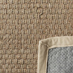 SAFAVIEH Area Rug 8x10 - Natural Fiber Collection - Large - Natural & Ivory, Seagrass, Basketweave Pattern with Border (NF114J)