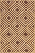 Rugs USA Dogwood Tiled Jute Area Rug, 9'6" x 13'6", Brown