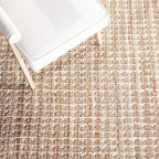 SAFAVIEH Natural Fiber Collection Area Rug - 9' x 12', Natural, Handmade Boho Farmhouse Woven Jute, Ideal for High Traffic Areas in Living Room, Bedroom (NF187A)