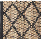 · REDEARTH · Jute Cotton Area Rug - 2'x3' Rectangular Rug, Sustainable Handwoven, Non-Shedding, Soft & Durable – Reversible, Neutral Tones for Home Décor in Living Room, Dining Room, Bedroom, Set of 2