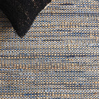 SAFAVIEH Area Rug 8x10 - Cape Cod Collection - Large - Light Blue, Handmade Denim & Jute, Ideal for Living Room, Bedroom, Office, Dining Space (CAP153L)