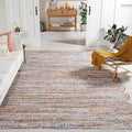 SAFAVIEH Area Rug 8x10 - Cape Cod Collection - Large - Ivory & Multi, Handmade Braided Jute & Cotton, Ideal for Living Room, Bedroom, Office, Dining Space (CAP208A)