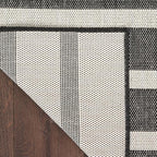 Nourison Home Positano Black Ivory 5' x 7' Area Rug - Easy Clean, Non Shedding, Bed Room, Living Room, Dining Room, Kitchen (5' x 7')