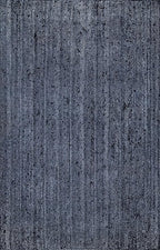 nuLOOM 3x5 Rigo Jute Hand Woven Area Rug, Navy, Solid Farmhouse Design, Natural Fiber, For Bedroom, Living Room, Dining Room, Hallway, Office, Kitchen, Entryway