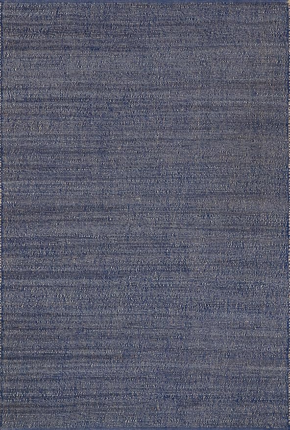 nuLOOM 9x12 Elfriede Jute & Cotton Hand Woven Area Rug, Blue, Solid Rustic Farmhouse Style, Weaved Design, Natural Fiber, For Bedroom, Living Room, Dining Room, Hallway, Office, Entryway